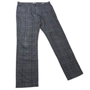 Espirit Men's Cotton Trousers Soft Weave Slim‎ Fit Grey Check W32 L32